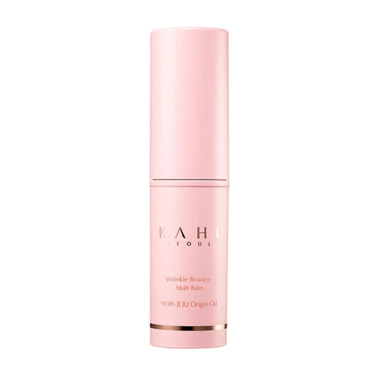 Pink skincare bottle with 'KAI' branding on a white background