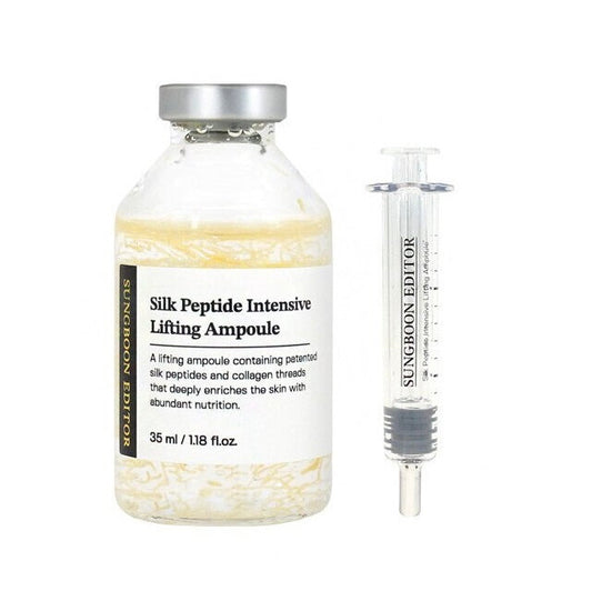 Silk Peptide Intensive Lifting Ampoule with syringe on a white background