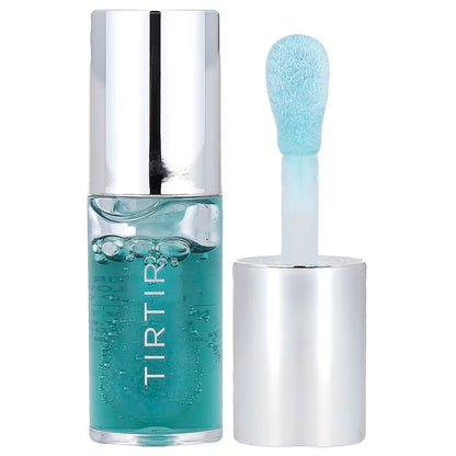 Skincare serum bottle with applicator on a white background