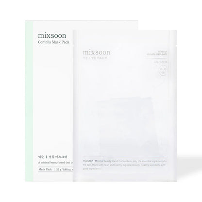 Two mixsoon Centella Mask Packs on a white background
