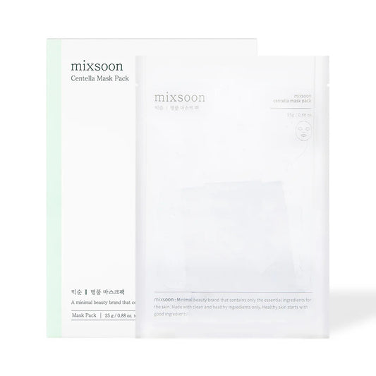 Two mixsoon Centella Mask Packs on a white background