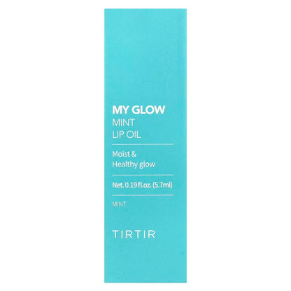 TIRTIR My Glow Mint Lip Oil packaging on a white background
