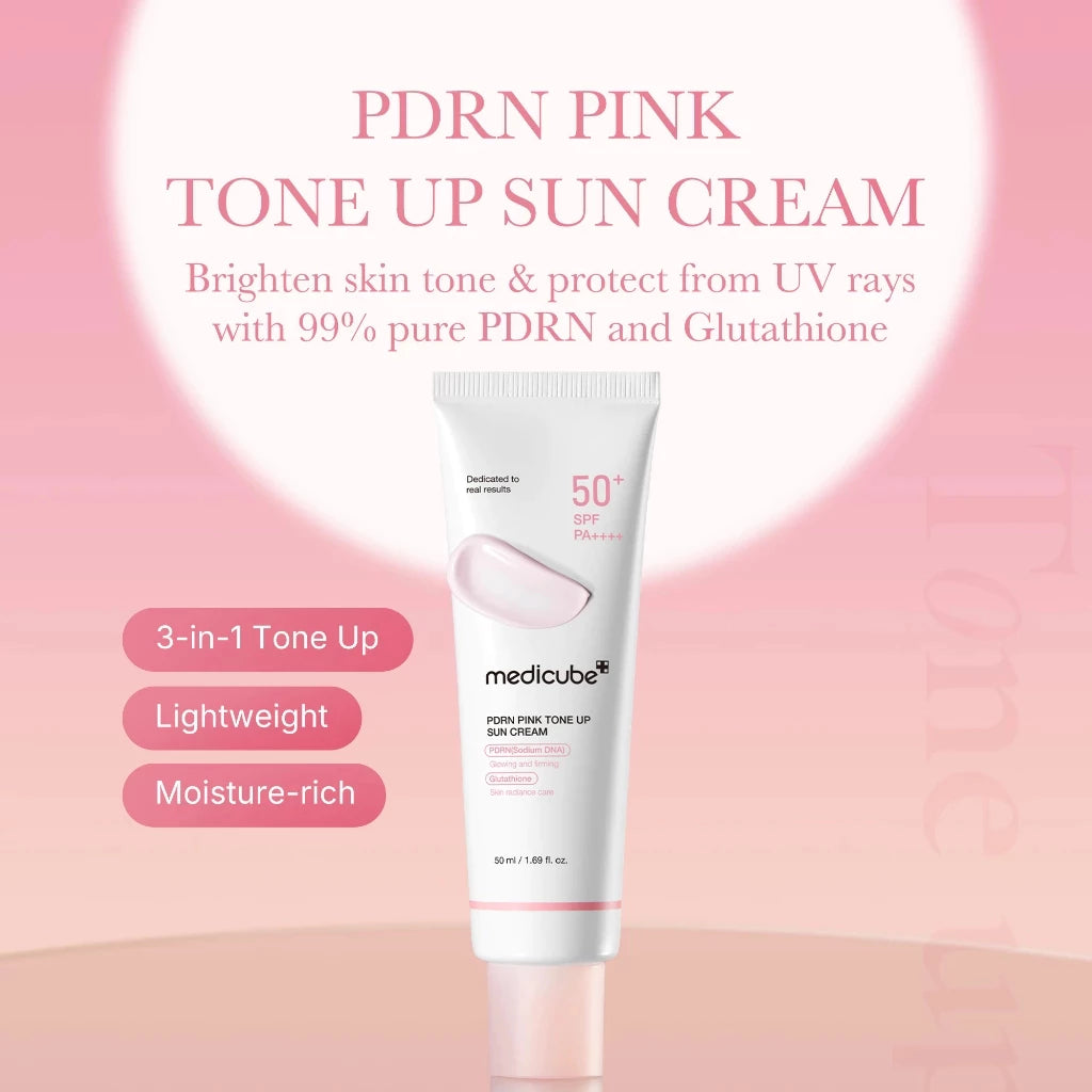 Pr Sun MEDICUBE PDRN Pink Tone Up Sun Cream 50ml – Skincare Coreano PR