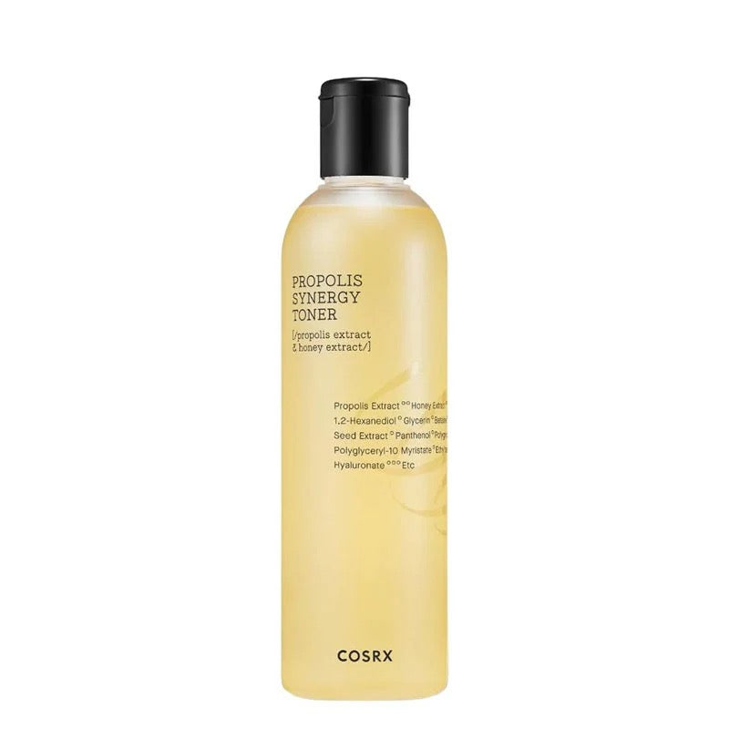 Cosrx Propolis Synergy Toner bottle on a white background