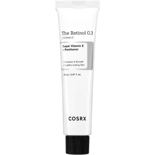Cosrx skincare tube labeled 'The Retinol 0.3' on a white background