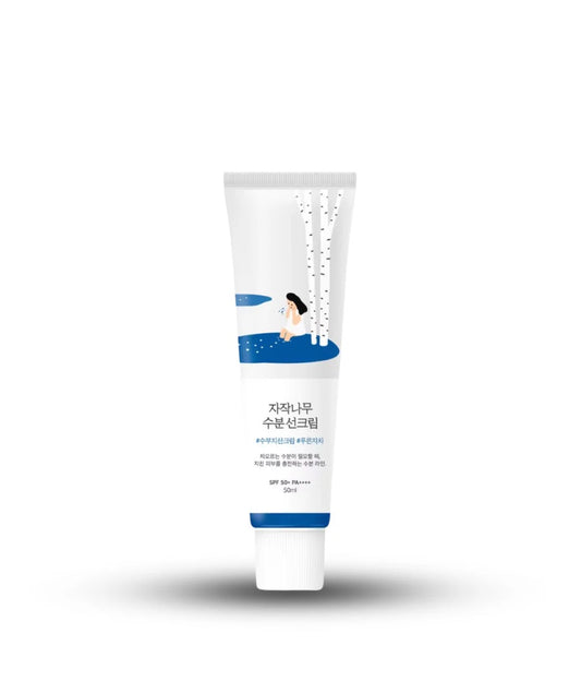 Tube of skincare product on a white background