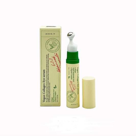 Axis-V Vegan Collagen Eye Serum with packaging on a white background
