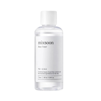 Bottle of mixsoon toner on a white background